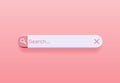 3D Search Bar Blank Isolated. Royalty Free Stock Photo