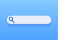 3D Search Bar Blank Isolated. Royalty Free Stock Photo