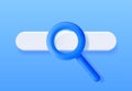 3D Search Bar Blank Isolated. Royalty Free Stock Photo