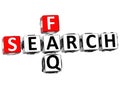 3D Search Faq Crossword Royalty Free Stock Photo