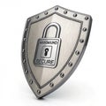 3d security shield with password secure