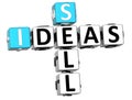 3D Sell Ideas Crossword Royalty Free Stock Photo