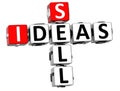 3D Sell Ideas Crossword Royalty Free Stock Photo
