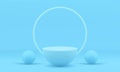 3d semisphere pedestal arena showcase geometric design round frame design element realistic vector