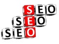 3D Seo Crossword Royalty Free Stock Photo