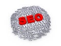 3d seo wordcloud tags Royalty Free Stock Photo