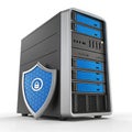 3D server protection isolated on white background Royalty Free Stock Photo