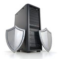 3D server protection isolated on white background
