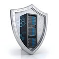 3D server protection isolated on white background
