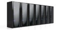 3D servers illustration - great for topics like storage, hosting, data center, Internet etc Royalty Free Stock Photo