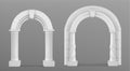 3D set of antique marble arches Royalty Free Stock Photo