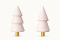 3d Set of different style Christmas tree cone Royalty Free Stock Photo
