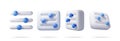3D set of filter button icon