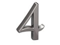 3D Set Silver Number on white background Royalty Free Stock Photo