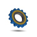 3d setting, cogwheel and gear vector icon Royalty Free Stock Photo