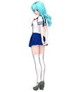 3D japanese anime schoolgirl