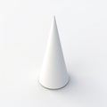 a 3d shape white cone over a white background