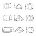 3d shapes sketch volume mathematics geometric 2