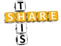 3D Share This Crossword Royalty Free Stock Photo
