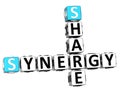 3D Share Synergy Crossword Royalty Free Stock Photo