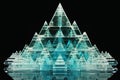 A 3D sierpinski pyramid made of glass