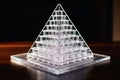 A 3D sierpinski pyramid made of glass Royalty Free Stock Photo