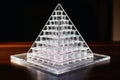 A 3D sierpinski pyramid made of glass