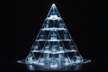 A 3D sierpinski pyramid made of glass