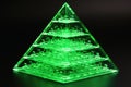A 3D sierpinski pyramid made of glass Royalty Free Stock Photo