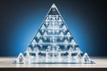 A 3D sierpinski pyramid made of glass