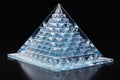 A 3D sierpinski pyramid made of glass Royalty Free Stock Photo