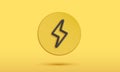 Yellow enegry symbol and charge sign icon background