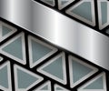 3D silver background with perforated abstract pattern