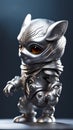 3D silver cartoon characters design illustration AI Generated