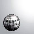 3D Silver disco ball and shadow background Royalty Free Stock Photo