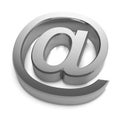 3d Silver email address symbol