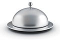 3d silver restaurant cloche Royalty Free Stock Photo