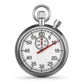 3d Silver stopwatch Royalty Free Stock Photo