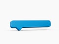 3d Simple Blue Message Box Icon, 3d Shiny Blue Chat Box Icon On White Background, 3d illustration