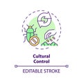 2D simple thin line icon cultural control concept