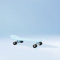 3d Skateboard object isolated on blue background. Vector illustration Royalty Free Stock Photo