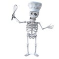 3d Skeleton chef with whisk