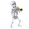 3d Skeleton plays a mean jazz trumpet