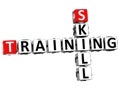 3D Skill Training Crossword Royalty Free Stock Photo