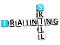 3D Skill Training Crossword Royalty Free Stock Photo