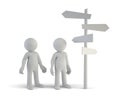3d small people - choice and directions Royalty Free Stock Photo