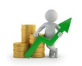 3d small people - good profit Royalty Free Stock Photo