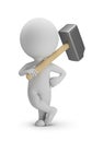 3d small people - hammer Royalty Free Stock Photo