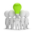 3d small people - ideas leader Royalty Free Stock Photo