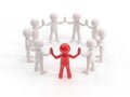 3d small people - leader Royalty Free Stock Photo